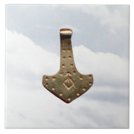 金ゴールドハンマー雲の大きなタイル タイル