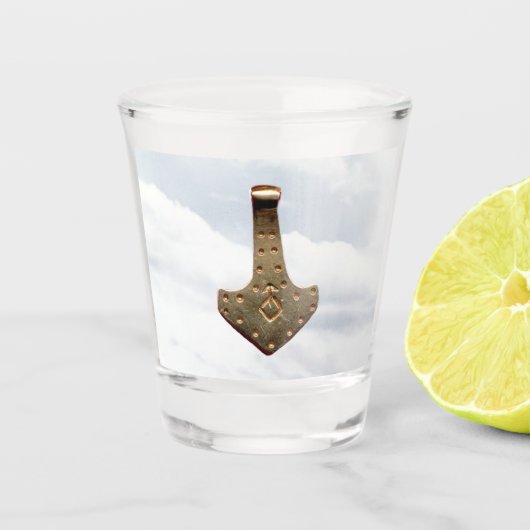 金ゴールドハンマー雲ショットガラス ショットグラス (正面)