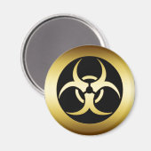 金ゴールドハーザードシンボル マグネット (正面/裏面)