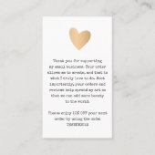 金ゴールドハートお客様ありがとうご割引券 名刺 (正面)