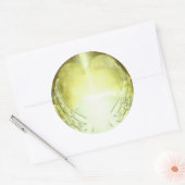 金ゴールドハートとエンジェルウィングステンプレート ラウンドシール (封筒)