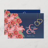 金ゴールドハートとサンゴの花 – RSVP (正面/裏面)