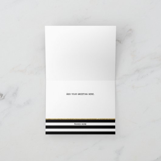 金ゴールドハートとストライプサンキューカード サンキューカード (内部)