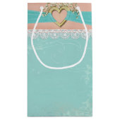 金ゴールドハートとベビーの息とレース縁ど付き スモールペーパーバッグ (裏面)