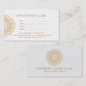 金ゴールドハートと渦巻き 予約カード (正面/裏面)