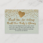 金ゴールドハートとSageグリーンブックリクエスト挿入カード エンクロージャーカード (裏面)