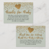 金ゴールドハートとSageグリーンブックリクエスト挿入カード エンクロージャーカード (正面/裏面)