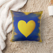 金ゴールドハートに囲まれた金ゴールドダスト装飾用クッション クッション (ブランケット)