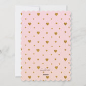 金ゴールドハートの写真の誕生発表 シーズンカード (裏面)