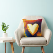 金ゴールドハートの抽象芸術背景装飾用クッション クッション (椅子)