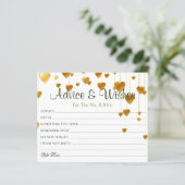 金ゴールドハートの結婚アドバイスウィッシュカード (スタンド正面)