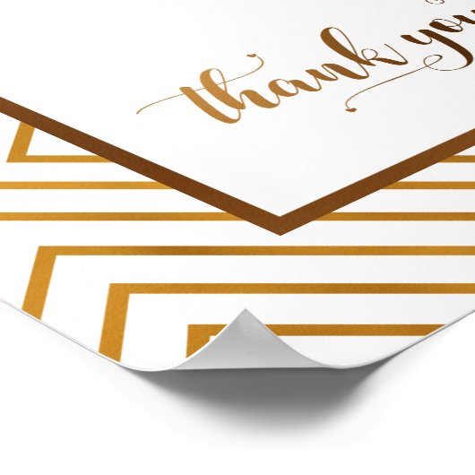 金ゴールドハートの結婚タイポグラフィ署名へようこそ ポスター (角)