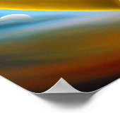 金ゴールドハートの背景ポスター ポスター (角)