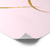 金ゴールドハートの背景 – アートプリント ポスター (角)