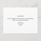 金ゴールドハートは私の花嫁の写真になる インビテーションポストカード (裏面)