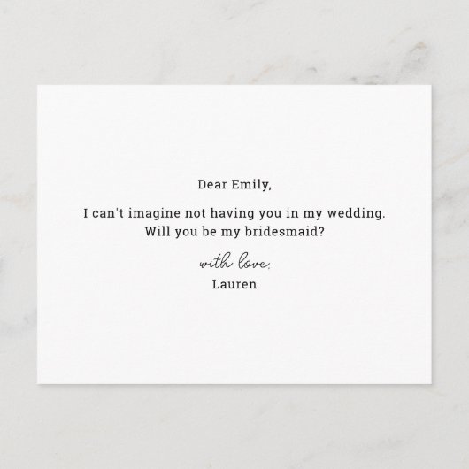 金ゴールドハートは私の花嫁の写真になる インビテーションポストカード (裏面)