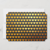 金ゴールドハートようこそ出産案内カード 案内状 (裏面)