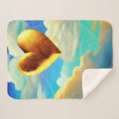 金ゴールドハートインクラウドシェルパブランケット シェルパブランケット (正面(横))