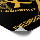 金ゴールドハートウィングス小児癌認識度I 恋しく思 ポスター (角)