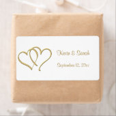 金ゴールドハートウェディングラベル ラベル (インサイチュ)