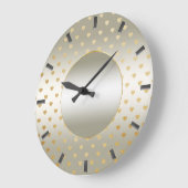 金ゴールドハートウォールクロック ラージ壁時計 (傾斜)