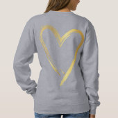 金ゴールドハートキングとクイーンチェスの駒 | スウェットシャツ (裏面)