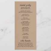 金ゴールドハートクラフト結婚式 プログラム (裏面)