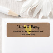 金ゴールドハートクラフ結婚ト差出人住所ラベル ラベル (インサイチュ)