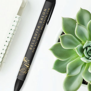 金ゴールドハートサロン事業プロモーション 黒ボールペン