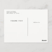 金ゴールドハートサンキューカード ポストカード (裏面)