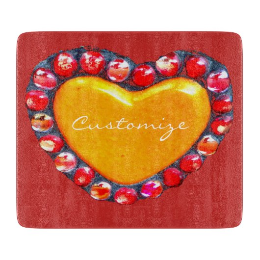 金ゴールドハートサンダー_コーブ カッティングボード (正面)