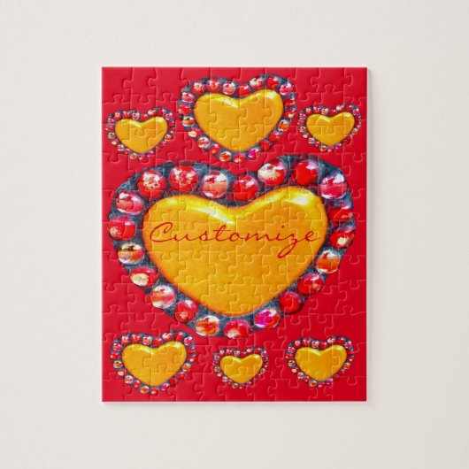 金ゴールドハートサンダー_コーブ ジグソーパズル (縦)