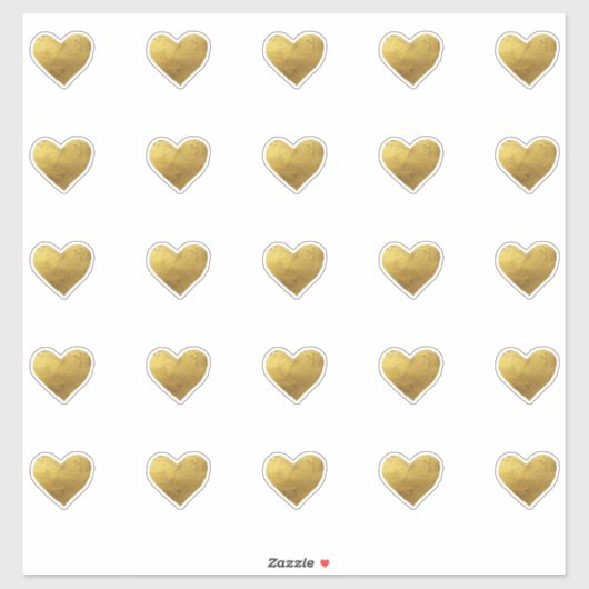 金ゴールドハートシール シール (シート)