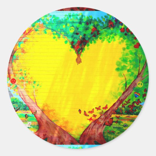 金ゴールドハートシール ラウンドシール (正面)