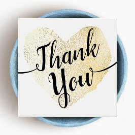 金ゴールドハートスクリプト書道ありがとう