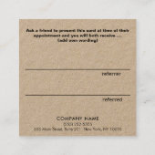 金ゴールドハートスクリプト書道紹介クラフト 紹介カード (裏面)