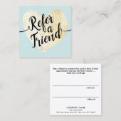 金ゴールドハートスクリプト書道紹介 紹介カード (正面/裏面)