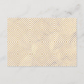 金ゴールドハートスクリプト、ダイヤモンド詳細オン白 エンクロージャーカード (裏面)