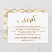 金ゴールドハートスクリプト、ダイヤモンド詳細オン白 ポストカード (正面/裏面)