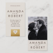 金ゴールドハートスタック&ドーチケット 名刺 (正面/裏面)