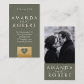 金ゴールドハートスタック&ドーチケット 名刺 (正面/裏面)