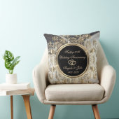 金ゴールドハートスワーズマーブル結婚50周年記念 クッション (椅子)