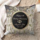 金ゴールドハートスワーズマーブル結婚50周年記念 クッション (ブランケット)