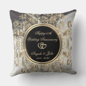 金ゴールドハートスワーズマーブル結婚50周年記念 クッション (裏面)