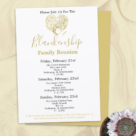 金ゴールドハートツリー3デイファミリー懇親会 パーソナライズされた 招待状