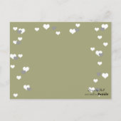 金ゴールドハートテーブルのシーティングカード ポストカード (裏面)