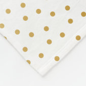 金ゴールドハートドットパターンカスタムモノグラム フリースブランケット (角)