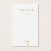 金ゴールドハートネックレス又はブレスレットディスプレイカード (正面)