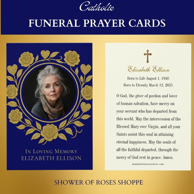 金ゴールドハートバラ葬儀祈りの言葉メモリアル (クリエイターアップロード済み)