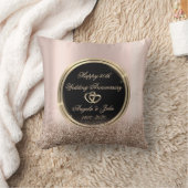 金ゴールドハートバラ金ゴールドグリッター50周年記念 クッション (ブランケット)